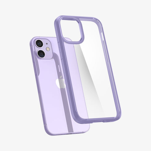 ACS01618 - iPhone 12 Pro Max Case Ultra Hybrid in crystal clear showing the back